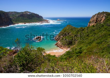 View of Featherbed, Knysna, Featherbed Nature Reserve, South Africa Royalty-Free Stock Photo #1050702560
