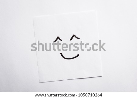 Happy smile on the paper