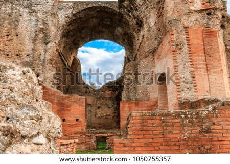 Italy, Central Italy, Lazio, Tivoli. Hadrian's Villa. UNESCO world heritage site.