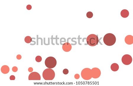 Many Stylish, Modern Classy and Good Looking Pink and Wine Red Bubbles of Different Size on White Background