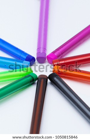 colorful pens concept
