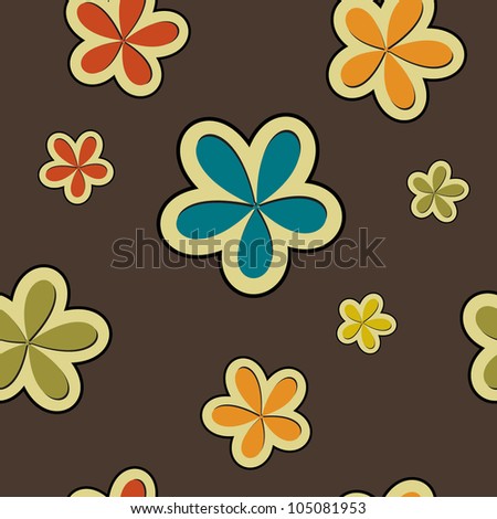 Vector floral vintage background , seamless pattern