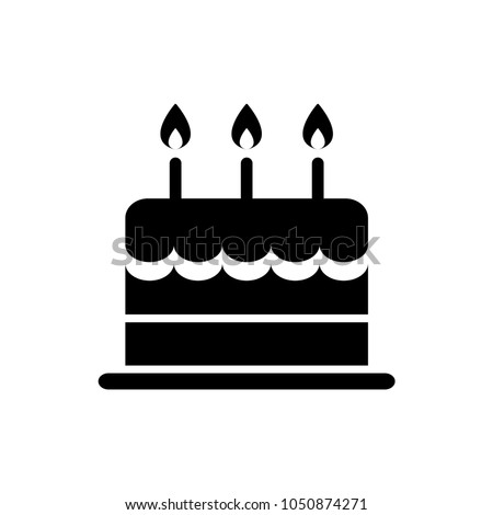 birthday cake icon isolated vector