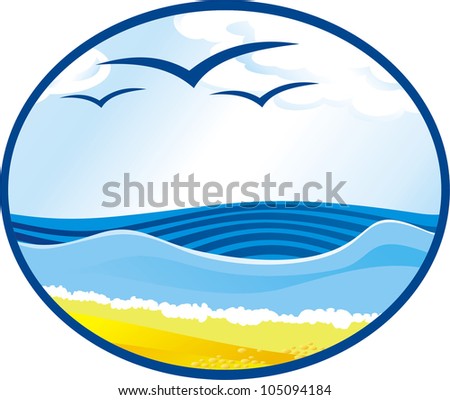 Vector illustration of sea