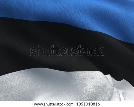 Estonia flag on a fabric basis