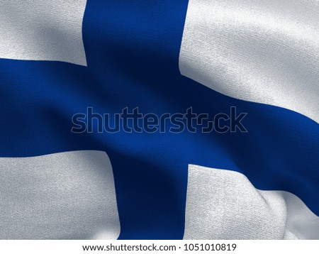 Finland flag on a fabric basis