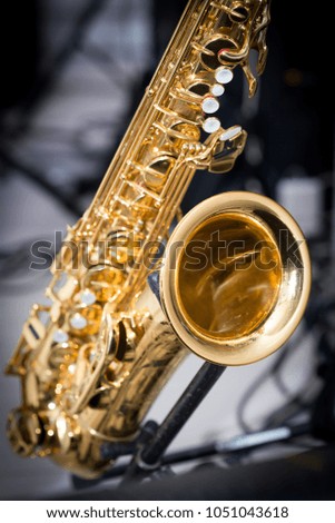 saxophone on a dark background