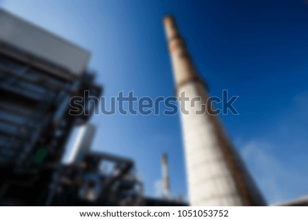 The oil factory. Blurred Background
