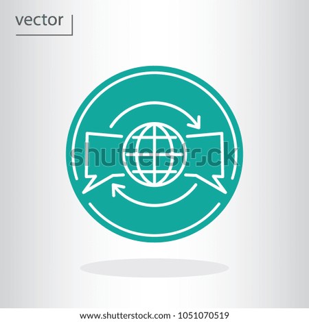 language  icon - vector illustration EPS 10, flat design icon