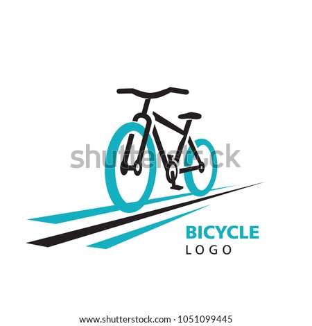 Action drive Bicycle and stripes logo vector