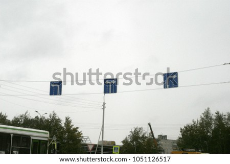Road signs on the street