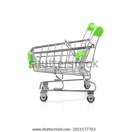 shopping cart isolated on white background. with clipping path included.