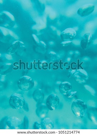 in liquid air bubbles