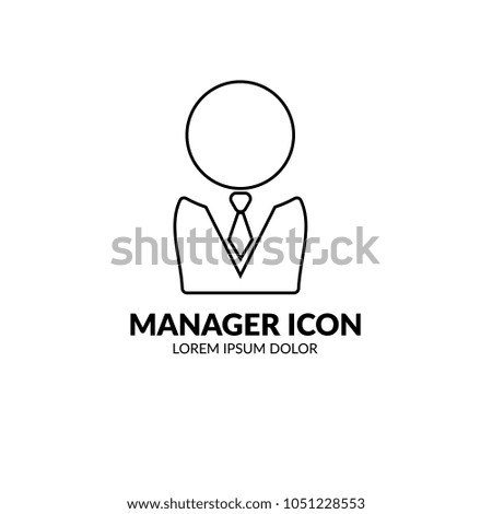 Manager icon vector.Can be used as icon or logo for websites, applications, mobile and UI design, vector illustration