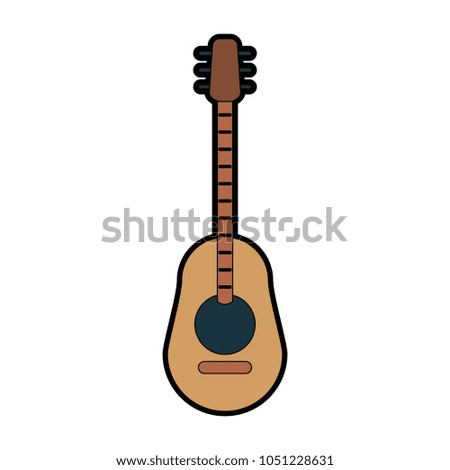 Acoustic guitar cartoon