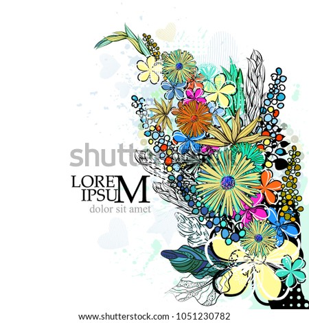floral colorful abstraction. Vector