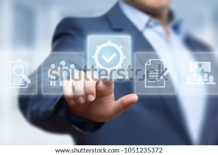 Standard Quality Control Certification Assurance Guarantee Internet Business Technology Concept. Royalty-Free Stock Photo #1051235372