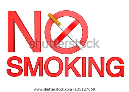 No Smoking sign on a white background