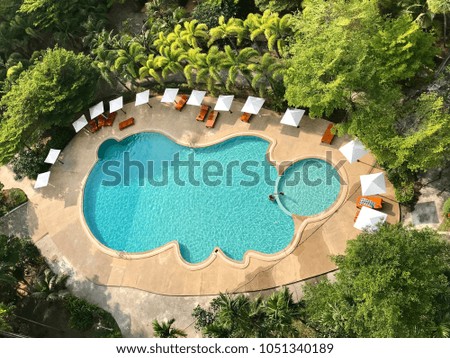 Large swimming pool holidays Royalty-Free Stock Photo #1051340189