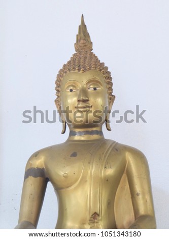 Buddha statue on white background - isolated, Thailand