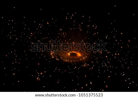 A high shutter speed shot of fireworks on the ocassion of diwali