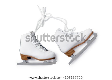 white ice-skating shouse isolated on white background