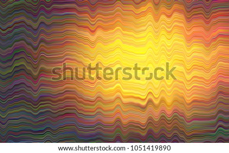 Dark Orange vector pattern with lines, ovals. Colorful illustration in abstract marble style with gradient. Pattern for your business design.
