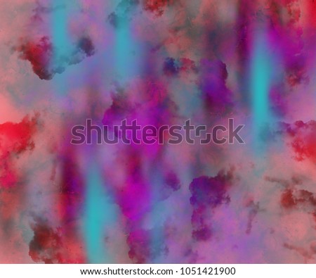 Abstract watercolor galaxy sky clouds background. Watercolor texture for design