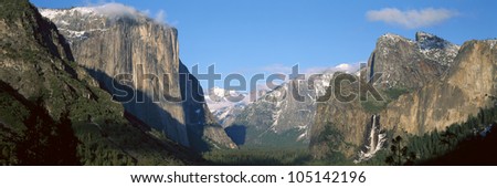 El Capitan and Half Dome Rock Formations, Yosemite National Park, California