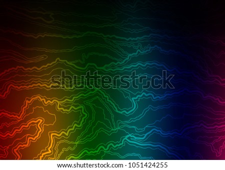 Dark Multicolor, Rainbow vector natural abstract texture. A vague abstract illustration with doodles in Indian style. The completely new template can be used for your brand book.