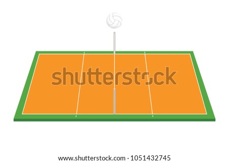 Volleyball court vector