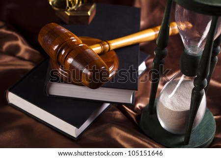 Law theme, mallet of judge