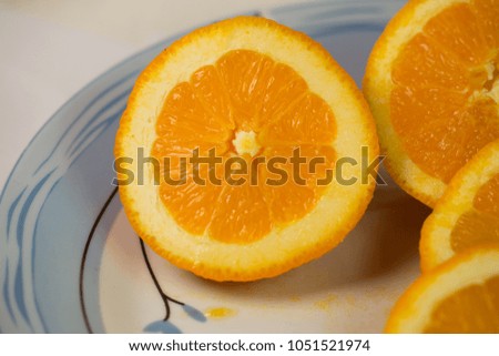 orange roud slices cut for fruit  background