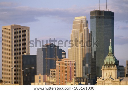 Minneapolis buildings in afternoon light