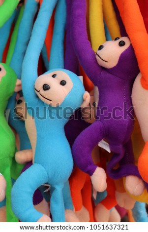 Multi-colored and Colorful cute little monkey dolls, Monkey Toy for Children.