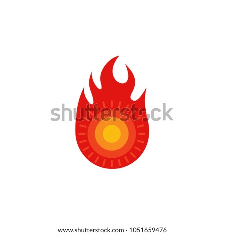 Sun Fire Logo Icon Design