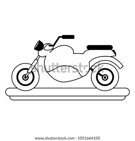 Small motorcycle cartoon