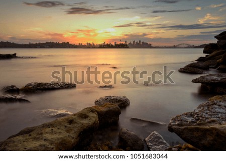 Sydney Harbour at sunset, Sydney Australia
