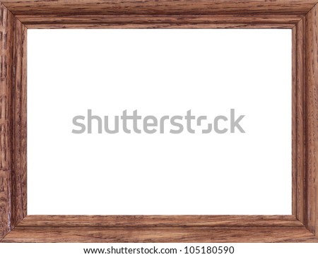 A close up shote of a vintage wooden photo frame