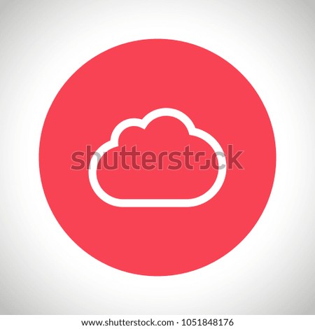 Cloud icon vector illustration. Linear symbol with thin outline. Minimalist style.
