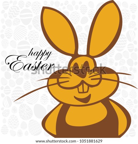 Happy Easter greetings card with elegent design vector