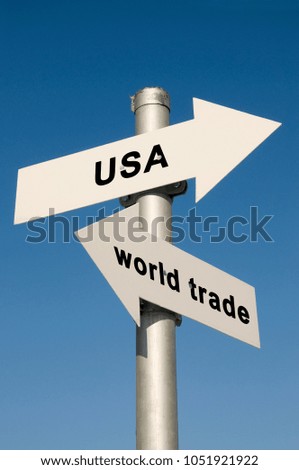 Word trade vs. USA Symbolfoto