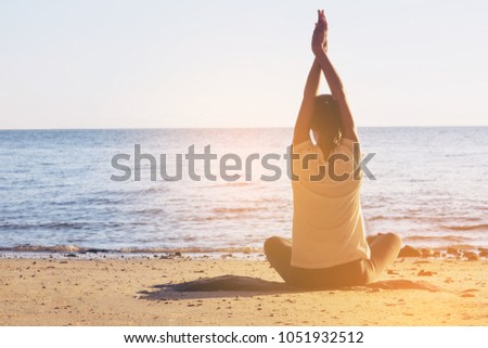 Yoga or meditation concept background, abstract photo about serenity and meditation