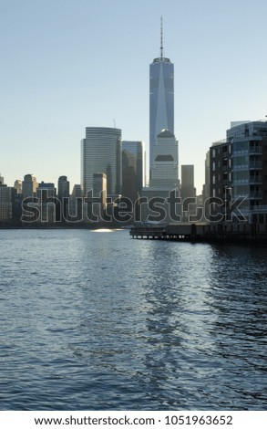 New York sky line in the morning