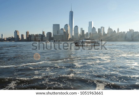 New York sky line in the morning