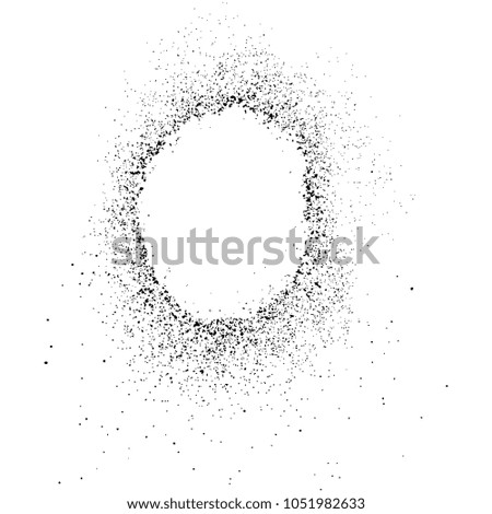 Grainy abstract texture of  frame is isolated on a white background. Spot design element. Distress overlay textured. Vector illustration,eps 10.