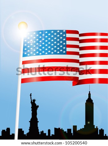 USA Flag background eps10