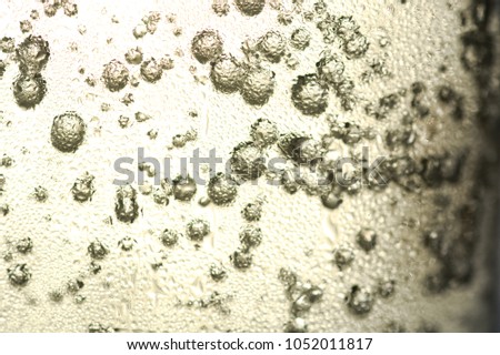 Air bubble in water background