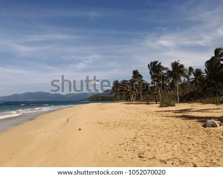 Dominican Republic Private Beach Sand Rock Waves Clouds