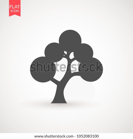 Tree icon vector illustration in trendy flat style isolated on white background. Tree symbol for your web site design, logo, app, UI. Vector illustration, EPS10 .